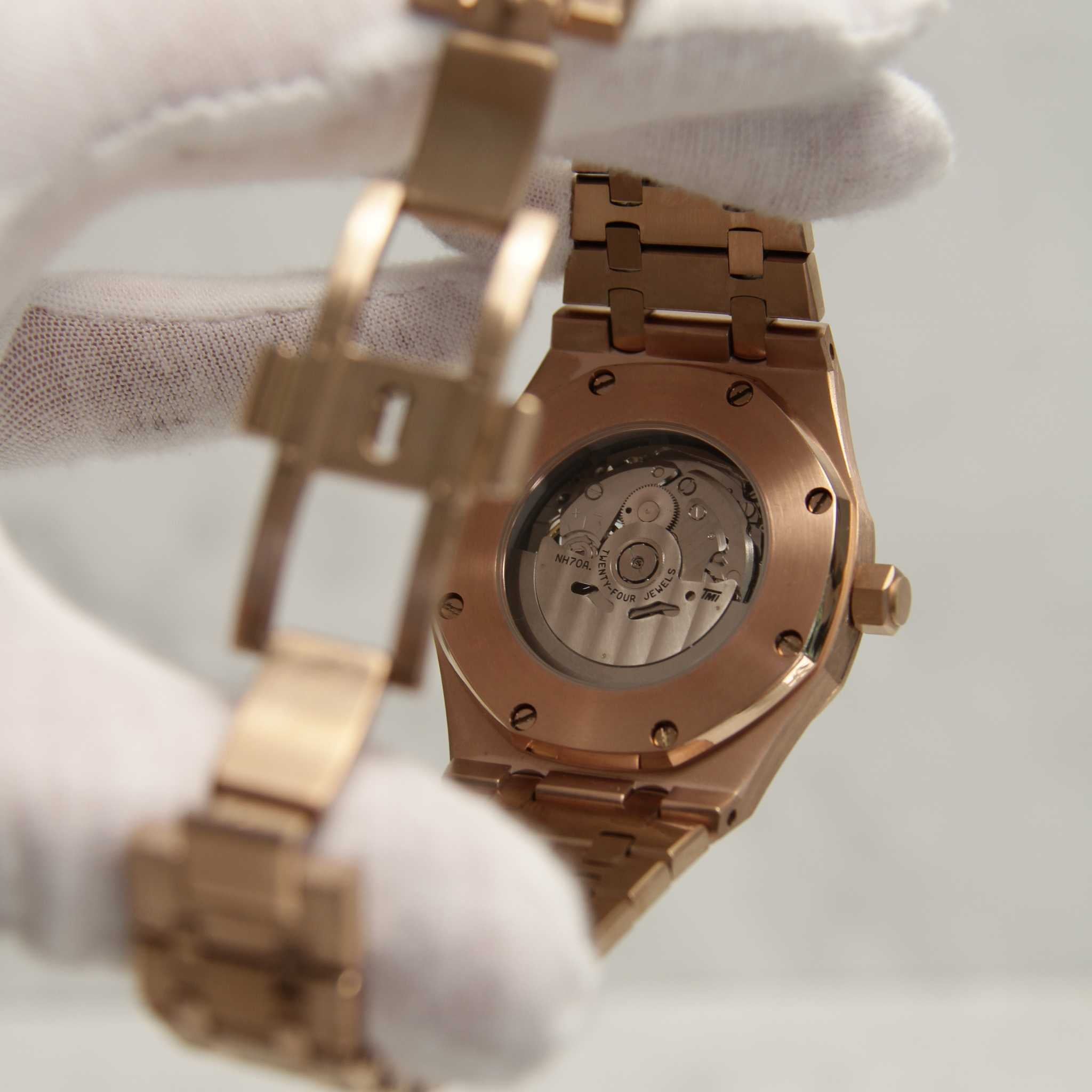 SEIKO MOD ROYAL OAK | ROSE GOLD SKELETON