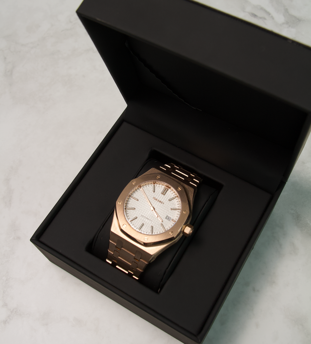 SEIKO MOD ROYAL OAK | WHITE ROSE GOLD