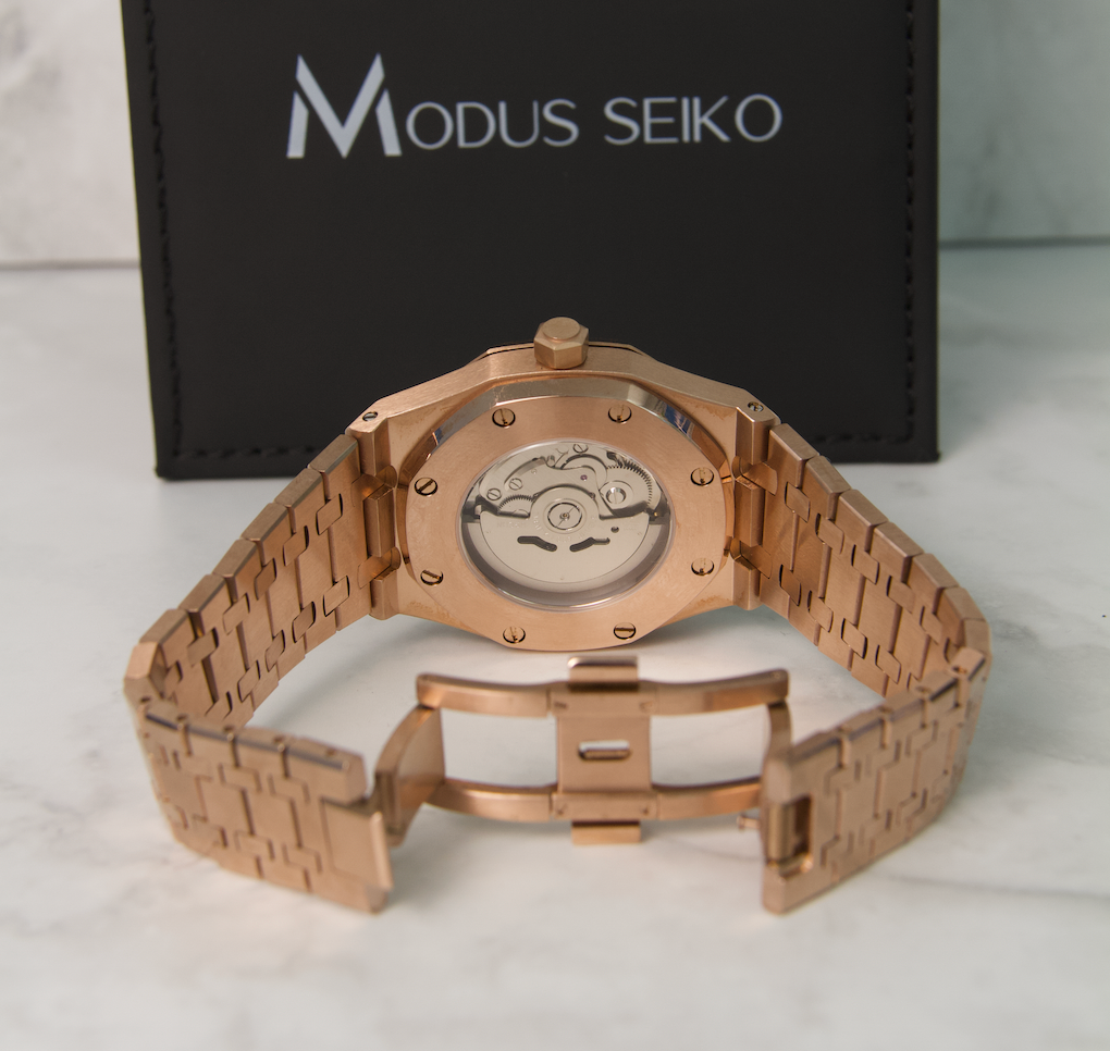 SEIKO MOD ROYAL OAK | WHITE ROSE GOLD