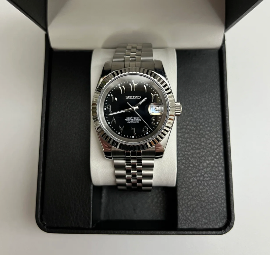 SEIKO MOD DATEJUST | ARABIC BLACK
