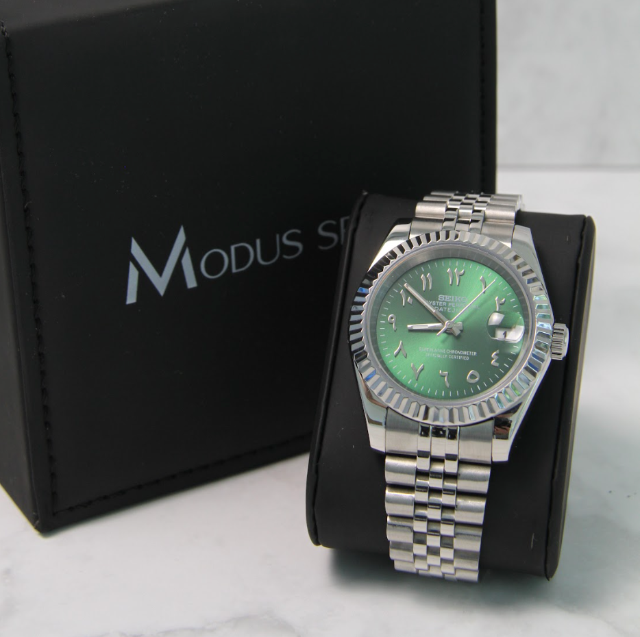 SEIKO MOD DATEJUST | ARABIC GREEN