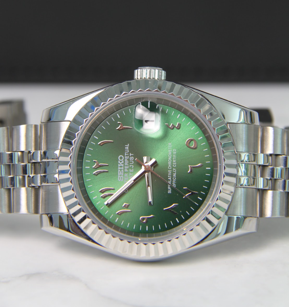 SEIKO MOD DATEJUST | ARABIC GREEN