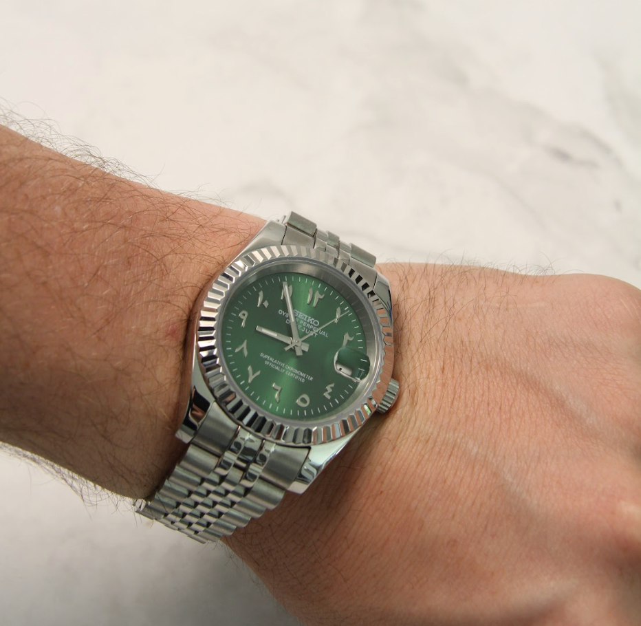 SEIKO MOD DATEJUST | ARABIC GREEN