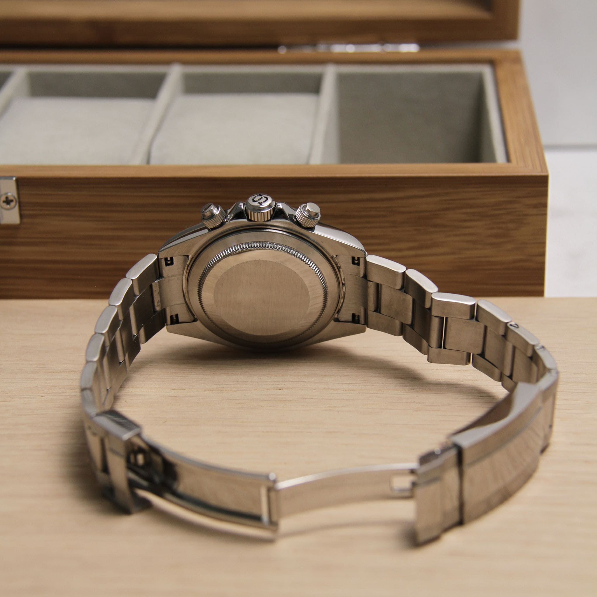 Montre Seiko Mod Daytona Panda noir blanc  avec bracelet – mouvement chronographe hybride VK63