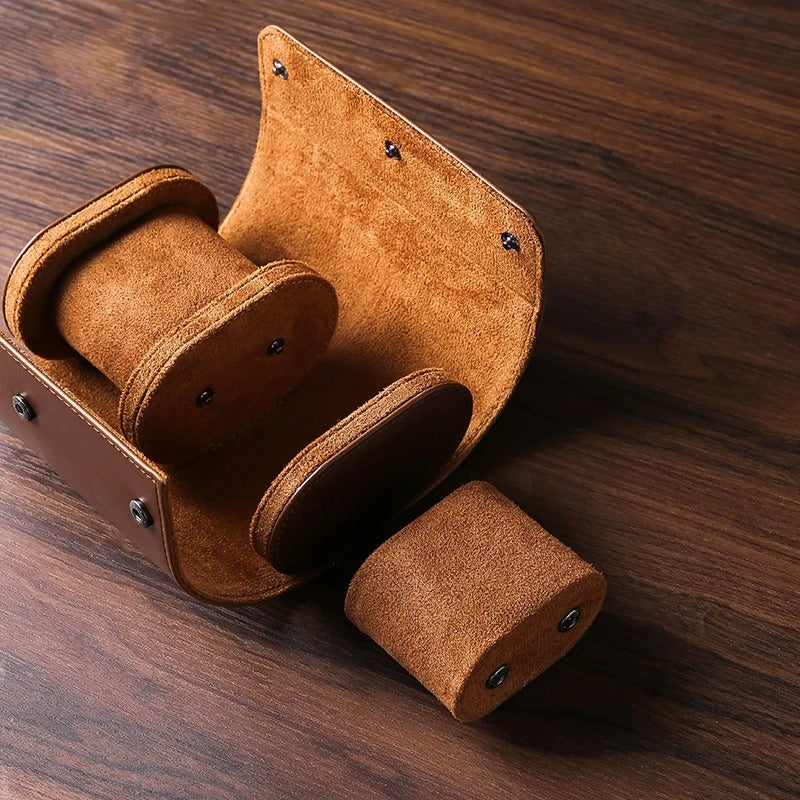 VINTAGE LEATHER WATCH DISPLAY STAND