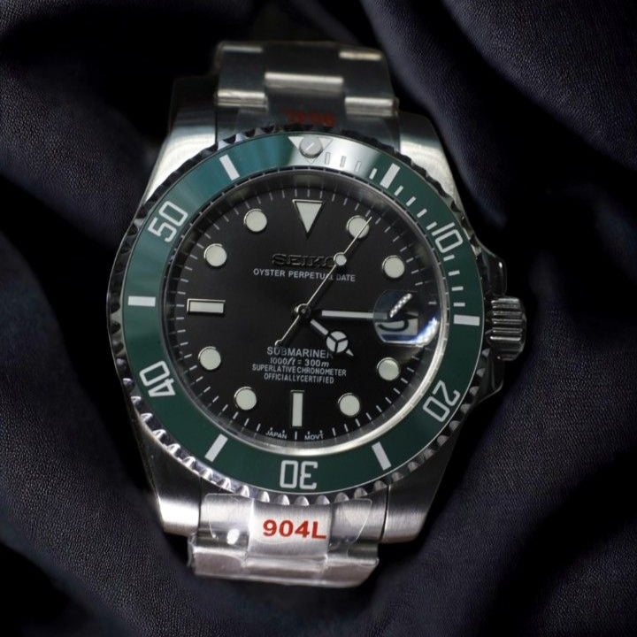 SEIKO MOD SUBMARINER | STARBUCKS BLACK GREEN